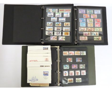 Three stamp albums including one mostly mint British & a small selection of 1970's Peruvian first day covers