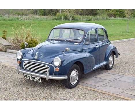 1970 Morris Minor 1000 Registration number: PCS 982H Date of first registration: 01 04 1970 VIN number: M/AS501259042 Engine 