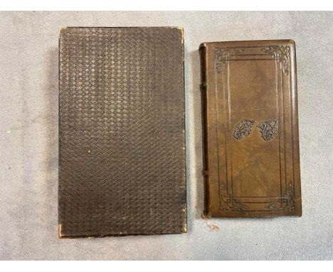 French Art Nouveau style binding. FENELON, Meditations, Paris: Edition du Livre d'Art, circa 1900, narrow 12mo, blue text wit