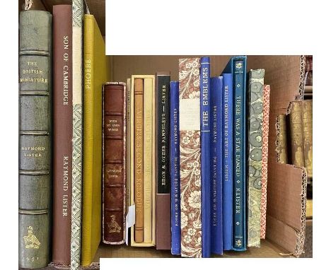 LISTER (Raymond) Virgil's Second Eclogue. Cambridge: The Golden Head Press 1958, 8vo, no. 1 of 10 copies for presentation, si