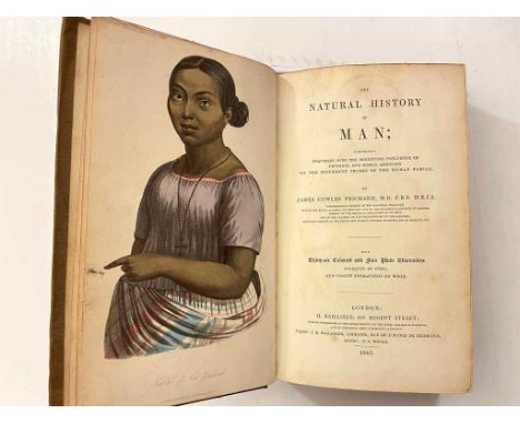 PRICHARD (James Cowles) The Natural History of Man, first edition London: H. Bailliere 1843, 8vo, coloured and black and whit