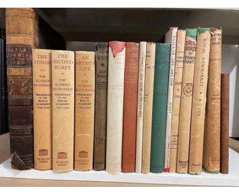 Equestrian and sporting art. MUNNINGS (Sir Alfred) Autobiography, 3 vols. 1951-52, first and second editions, dust jackets; i