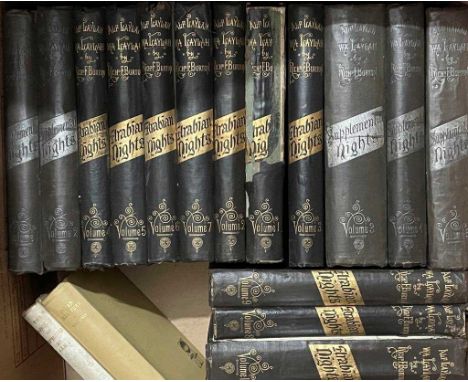 BURTON (Sir R) The Arabian Nights; Supplemental Nights, together 16 vols., 8vo, 1885-88, 8vo, printed by the Kamashastra Soci
