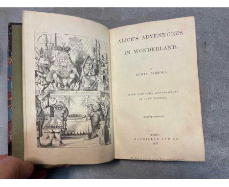 DODGSON (Rev. Charles L.) pseud. 'Lewis Carroll'. Alice's Adventures in Wonderland, London: Macmillan 1867, 8vo, seventh thou