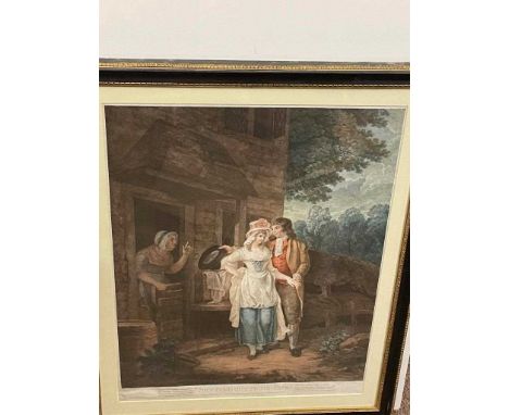 J. Egington after Francis Wheatley Setting out to the Fair; The Fairings; coloured stipple engravings, published London 1792,