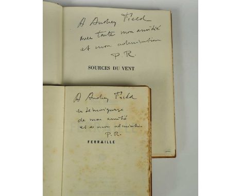 REVERDY (Pierre) Sources du Vent 1915-29. Paris: Maurice Sachs, 1929, large 8vo, no. 91 from a total edition of 116, frontisp