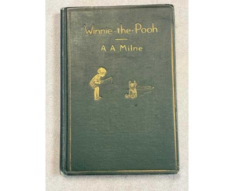 MILNE (A A) Winnie-The-Pooh, first American edition 1926, 8vo, illustrated by E. H. Shepard, original green cloth, spine a li