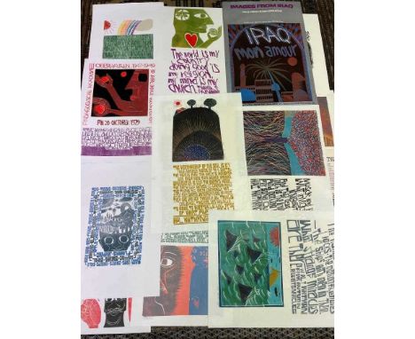 Taurus Press. A collection of approx. 40 posters by Paul Peter Piech (1920-1996), including many linocuts, various sizes, som