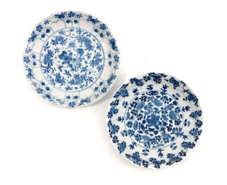 Floral decor, Kangxi Mark and Period, 21 cm. in diameter, in diverse conditions.
