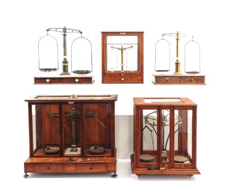 Including Beckers S.A. Bruxelles, some in glass vitrines, tallest scale is 66 cm. This lot will not be shipped.