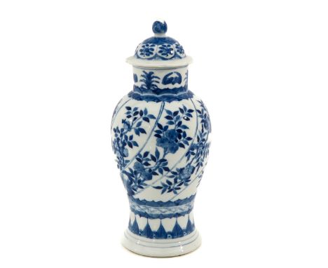 Floral decor, Kangxi mark, 27 cm. tall.