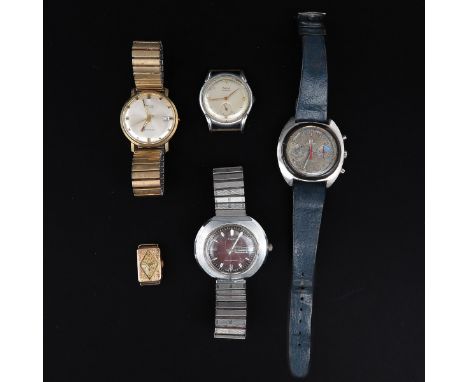 Including 14KG ladies watch, Art deco and vintage Tissot with leather band.