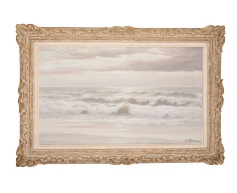 EDOUARD MANDON (1885-1977) A seascape signed lower right, oil on canvas, 46cm x 77cm