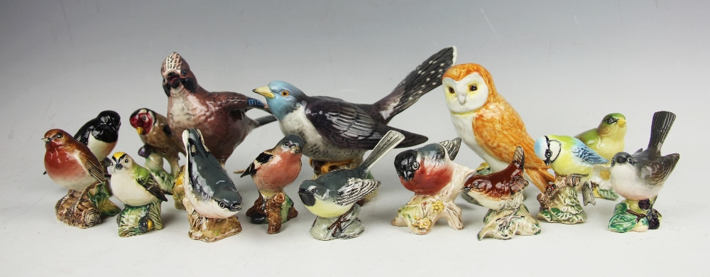 A Collection Of Fifteen Beswick Birds To Include Three Larger Examples 