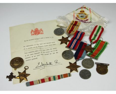 A collection of WWII medals, to include; France and Germany Star, the 1939-1945 Star and the War Medal with RAF dog tags for 