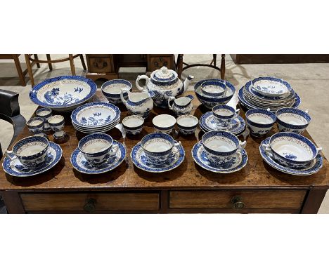 A collection of Booths Real Old Willow tableware including teapot, cups, saucers, side plates, eggcups, jugs etc.