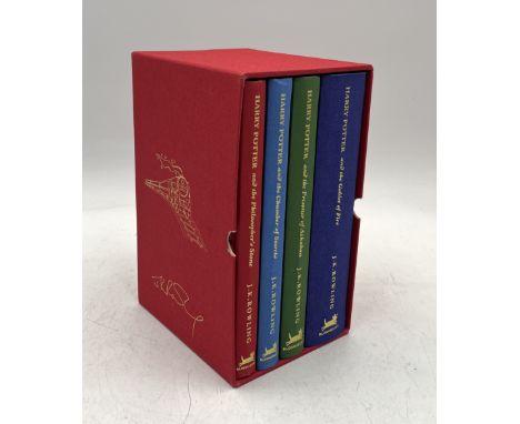 J.K. Rowling, The Harry Potter Novels, volumes 1-4, London, Bloomsbury, 1999-2000, deluxe editions, mixed impressions, compri