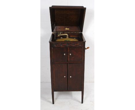 An antique Selecta oak gramophone