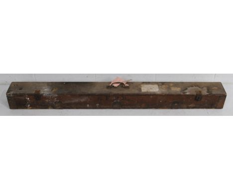 A quantity of antique fishing rods and tackle, including a Brook Apollo tubular steel two piece fishing rod, with original ca
