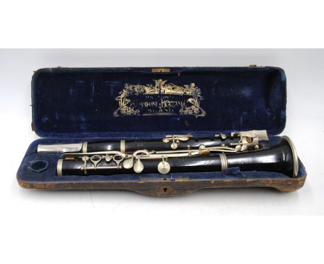 A cased Rampone clarinet