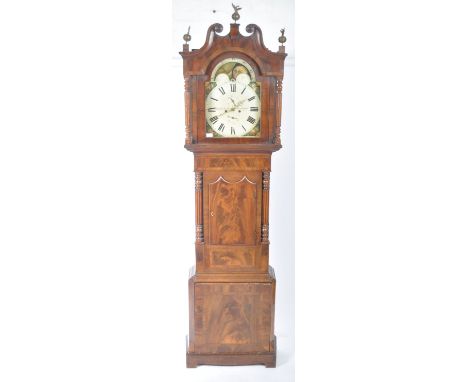 A 18th Century Georgian English antique mahogany cased 8 day longcase grandfather clock by Speth &amp; Co Liverpool&nbsp;havi