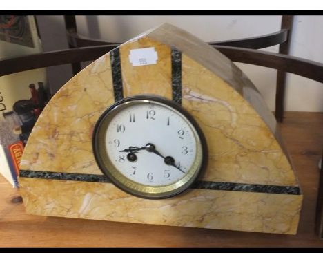 An Art Deco French mantel clock - 22cms high