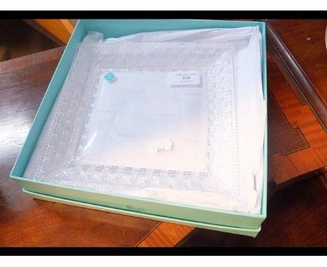 A Tiffany &amp; Co. square glass trinket dish in original box 
