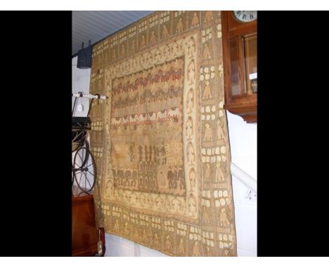 A 140cm square oriental wall tapestry 