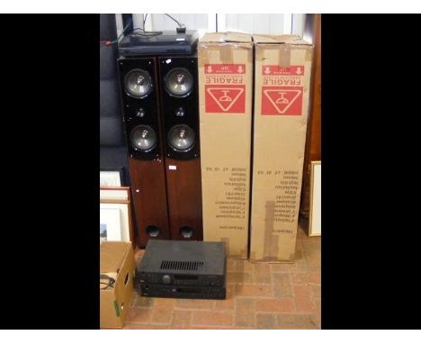 An Aiwa Stereo Full Automatic Turntable System PX-E800, together with 3 way speaker system and compact disc player, etc. COND