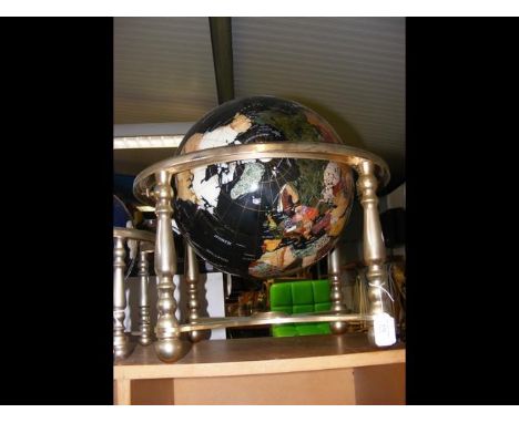 A semi-precious gemstone globe 