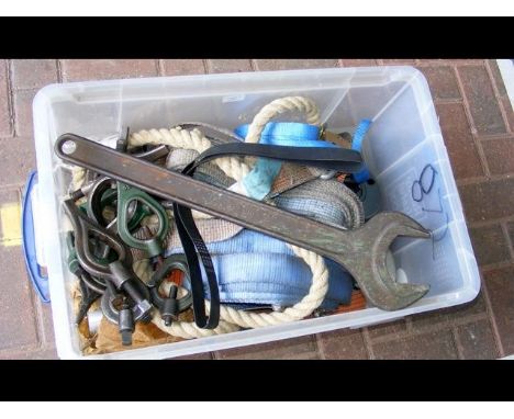 A selection of lathe ad other tools, strops contained in a plastic box (not included) 