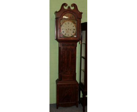 ~ A Scottish mahogany eight day longcase clock, signed Geo. Richie, Arbroath, circa 1830