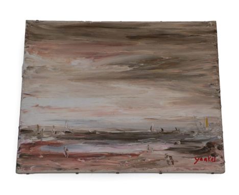Yankel Feather (1920-2009), Seascape, signed oil on canvas, together with a collection of further oil paintings, including J 
