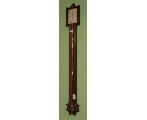 A mahogany stick barometer