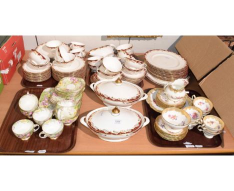 A Royal Doulton 'Winthrop' pattern part dinner service; a Hammersley &amp; Co. part tea service; and a Royal Paragon 'Clemati