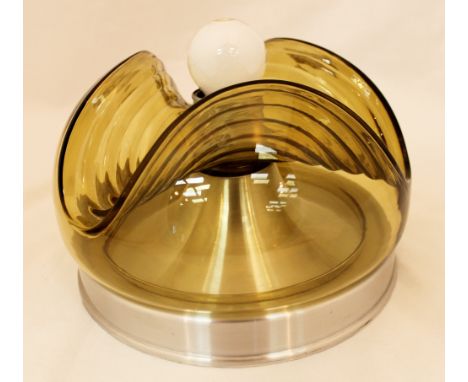 Peill and Putzler 1970s wave ceiling/wall lamp  D:  22cm 
