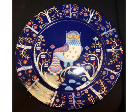 Iittala ceramic plate with owl design, D : 30 cm