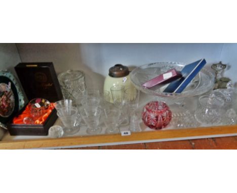Royal Worcester boxed items, glassware, inc. custard cups, Webb Crystal boxed vase, etc.