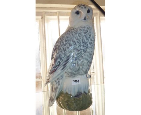 Large Royal Copenhagen porcelain Snowy Owl No.116, 40cm tall