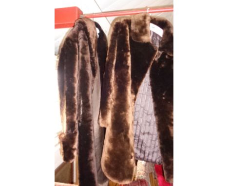 Vintage clothing: Two fur coats labelled as Real Pannofix from Hungary