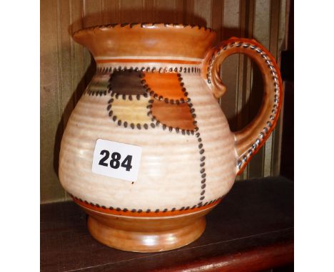 Charlotte Rhead Art Deco tube lined Crown Ducal jug