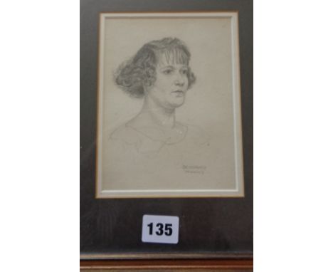 Bernard MUNNS period portrait of a woman, signed