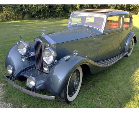 1937 Rolls-Royce 25/30 Saloon  - Finished in silver matched to a red leather interior with Park Ward limousine coach work    