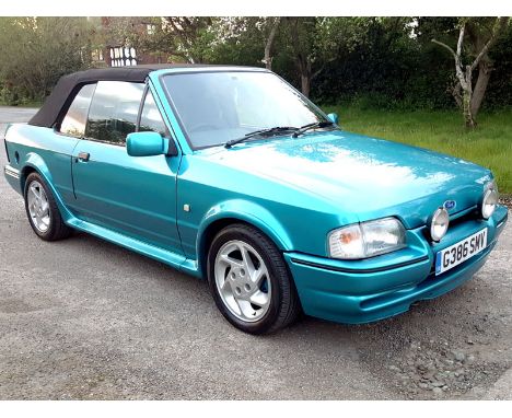 1990 Ford Escort 1.6i Cabriolet  - 130,000 recorded miles, power hood and RS turbo alloy wheels    - Believed to possess a fr