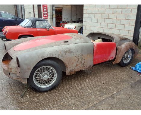 MG A Roadster  - Part dismantled and in need of restoration    - Complete with engine, gearbox and wire wheels    - Offered w