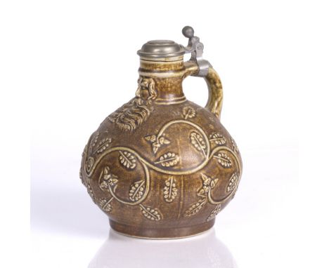 A Goebel reproduction Bellamine with thumbed cover, 16cm Provenance:  Henry Sandon