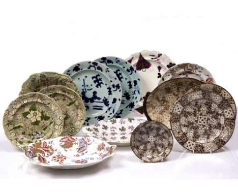 A collection of English 19th Century pottery to include a Copeland late Spode part set