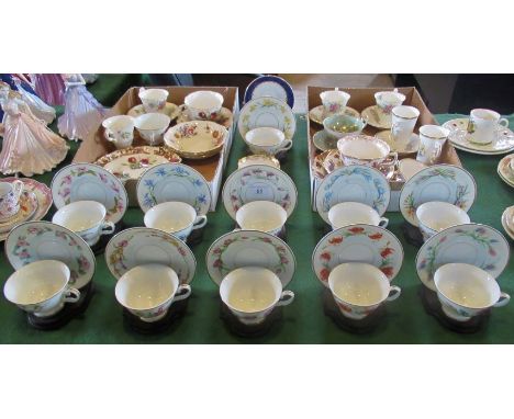 A large quantity of decorative cabinet and table china, to include: Royal Worcester coffee cans &amp; saucers, Aynsley cup &a