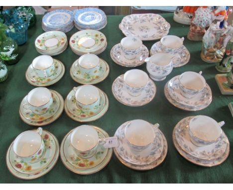 A Grosvenor 'Grestwood' tea service, together with another decorated tea service.