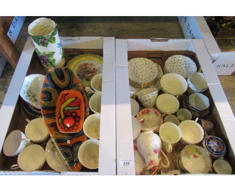 Two items of Poole Pottery, together with a quantity of tea services and related china.